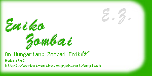 eniko zombai business card